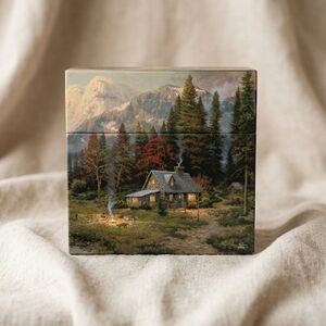 Thomas Kinkade Nesting Boxes Set of 5 Painter of Light Cabin Mountain Decor
